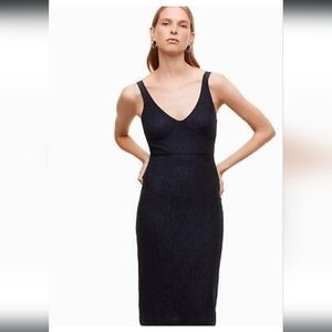 Babaton Aritzia Marsden Dress Navy Blue Lace Bodycon Sleeveless Size 4